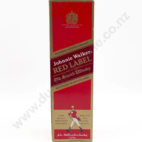 Boxed Johnnie Walker Red Label Old Scotch Whisky 1 Litre