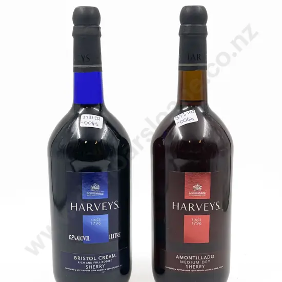 Bottle of Harveys Amontillado and Harveys Bristol Cream