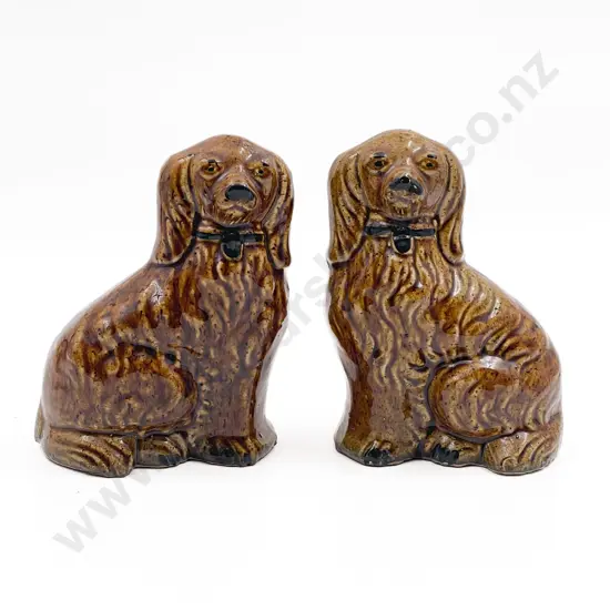 Pair of Small Mantle Dogs