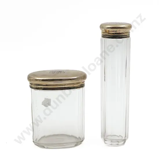 Two S/S Liddled Vanity Jars