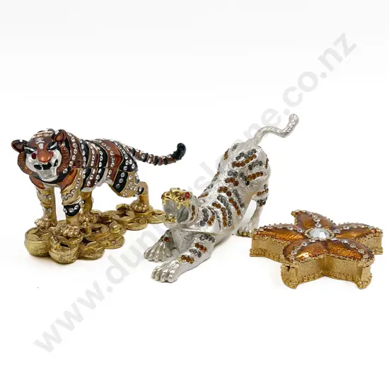 Two Decorative Tiger Ornaments Etc.