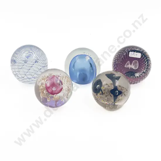 Three Art Glass Paper Weights