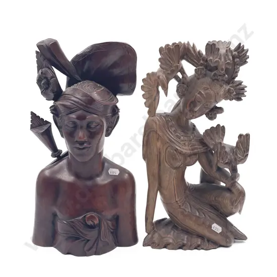 Two Figural Carvings
