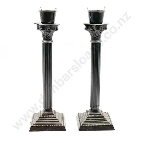 Pair of Column Form Candlesticks