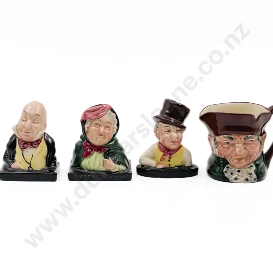 Three RD Miniature Busts Together With Small Character Jug