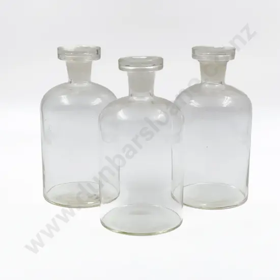 Three Assorted Vintage Chemist Bottles