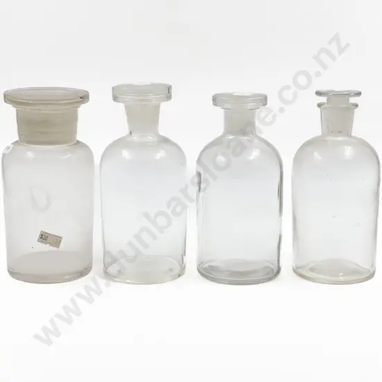 Four Assorted Vintage Chemist Bottles