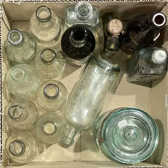 Box of Assorted Vintage Bottles