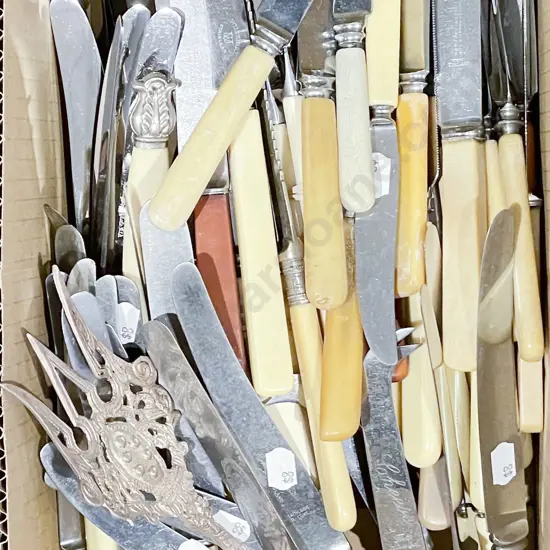 Box of Assorted Cutlery Including Bone Handled