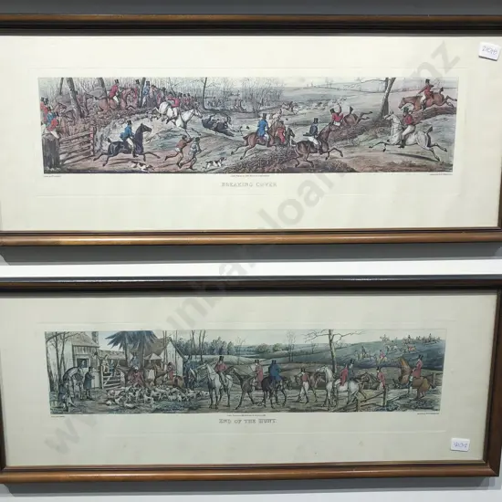 Two Hunting Scene Book Plates