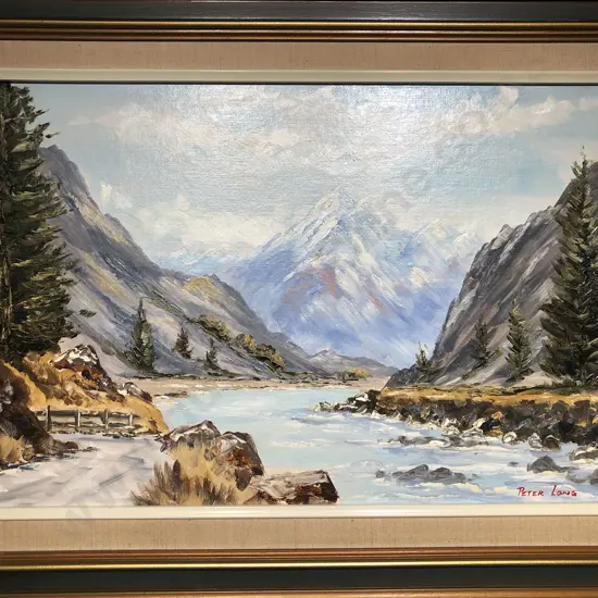 Peter Long - Southern Alps Landscape - Oil on Board