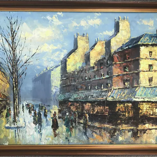 Oil Parisienne Street Scene