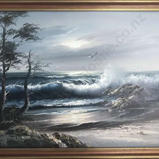 David - Oil on Board Coastal Scene
