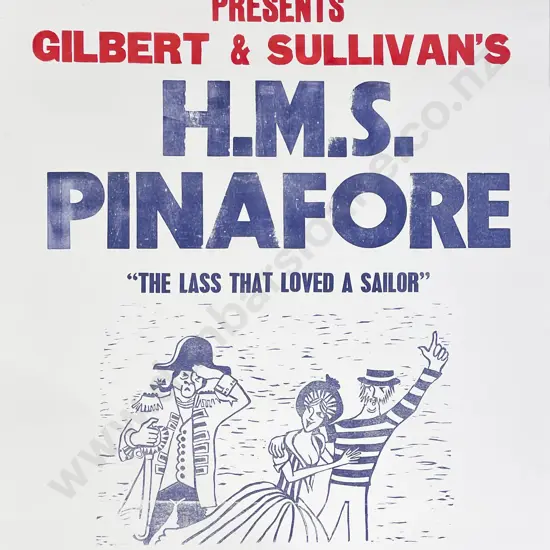 Vintage Theatre Poster 'H.M.S Pinafore'