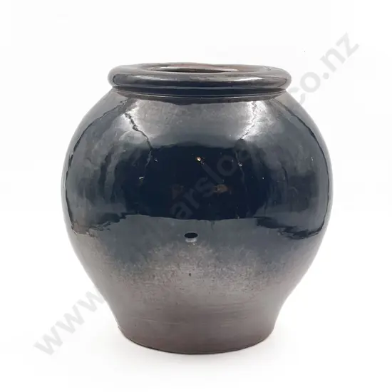 Peter Gibbs Large Temuka Glazed Pottery Vase