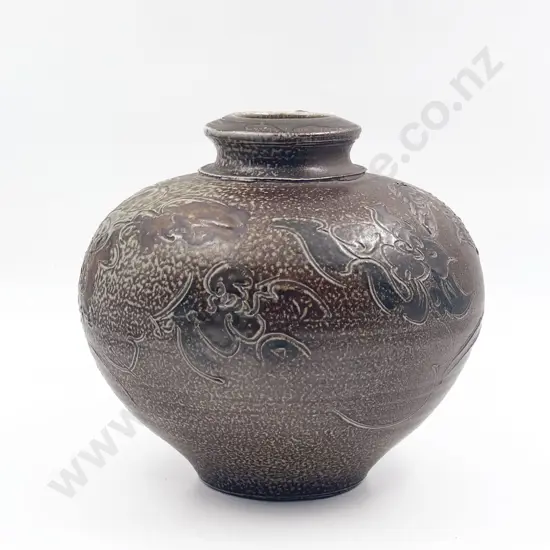John Anderson Salt Glazed Ovoid Vessel