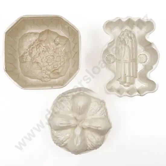 Three Assorted Ceramic Food Moulds Including Wedgewood
