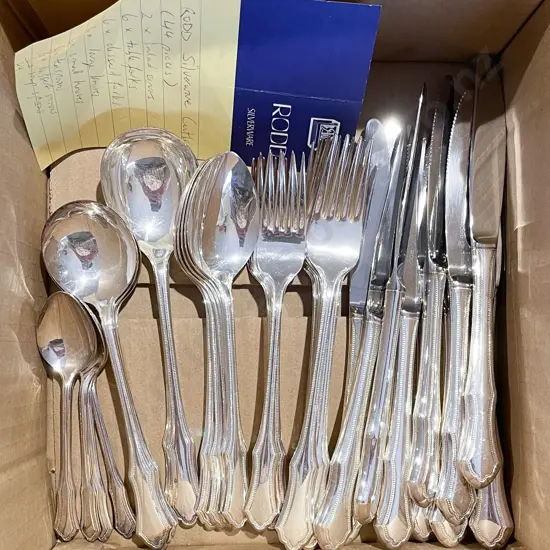 Box of Rod Silverware Cutlery (44)