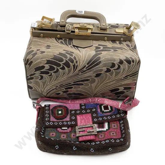 Two Vintage Bags Including Faux Fendi