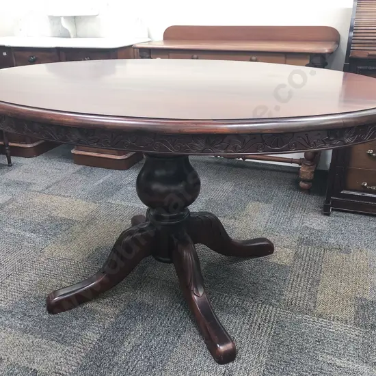 Modern Oval Hardwood Dining Table