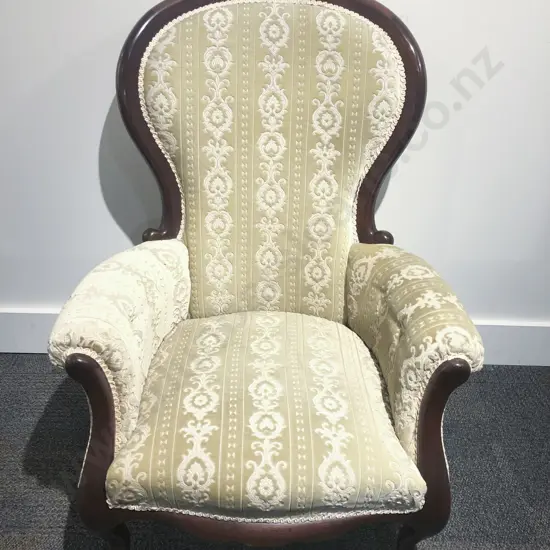 Upholstered Grandfather Chair