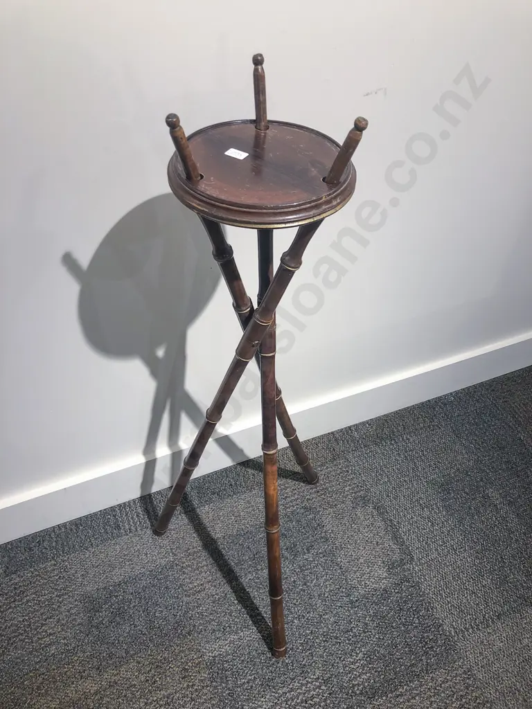 Faux Bamboo Tripod Based Plant Stand Image 1++