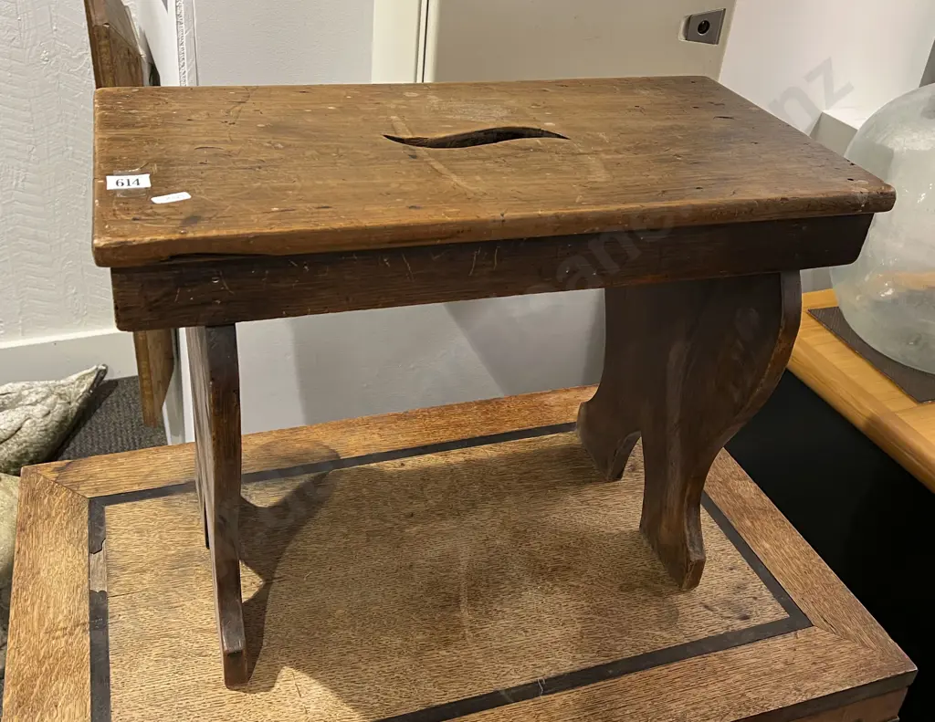 Late Victorian Wooden Stool Image 1++