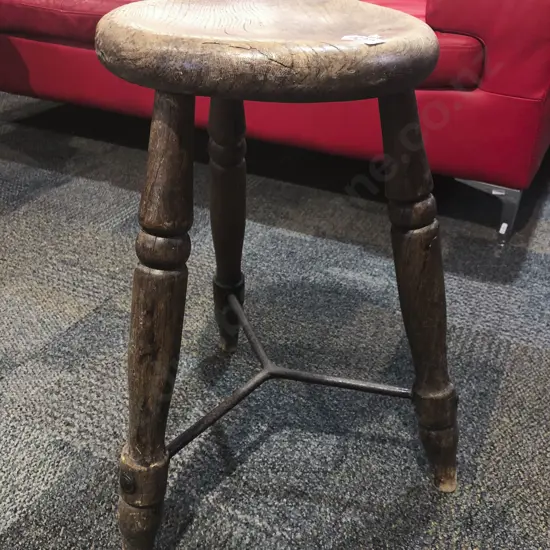 Rustic Elm Stool