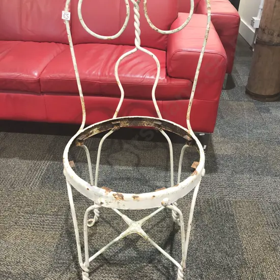 French Wrought Metal Outdoor Chair together with American Bentwood Chair (AF)