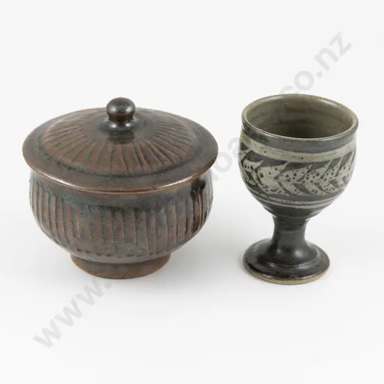 Mirek Smisek Lidded Sugar Bowl & Goblet