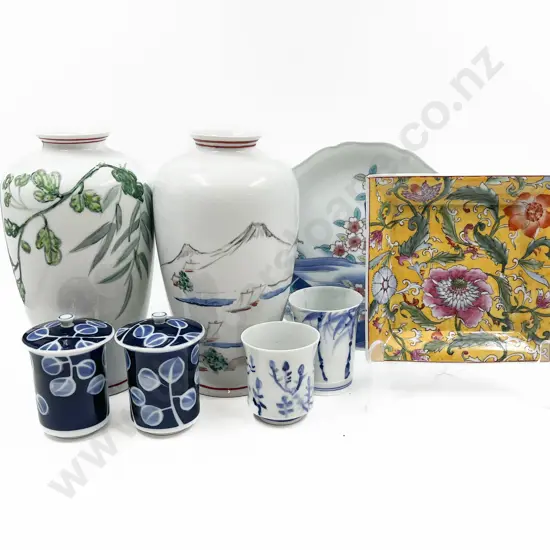 Small Quantity of Asian China Including Vases