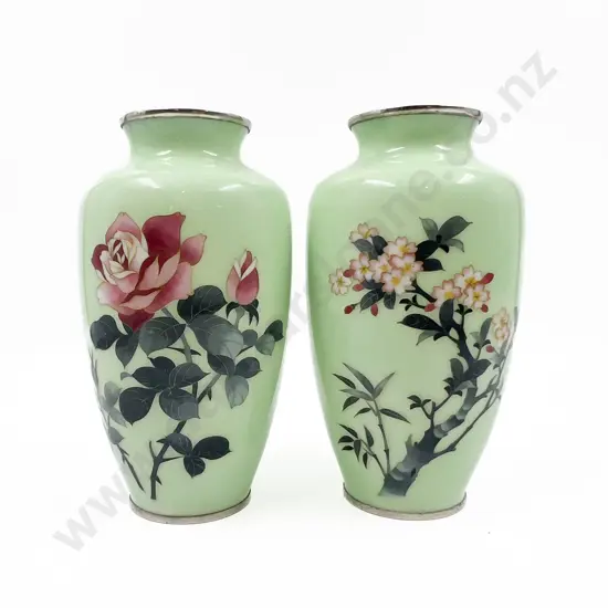 Pair of Wireless Cloisonné Vase