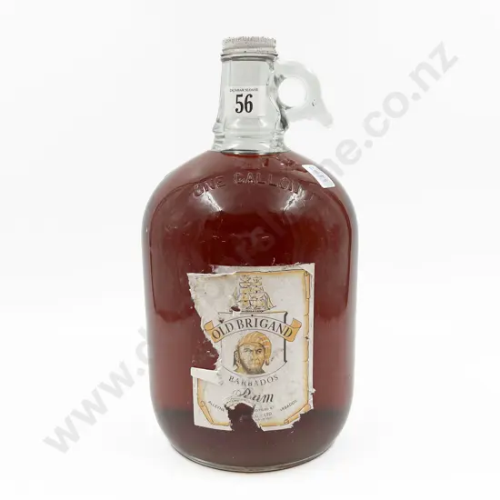 Vintage One Gallon Bottle of Old Brigand Barbados Rum
