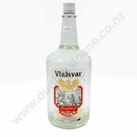 Vintage Two Litre Bottle of Vladivar Vodka