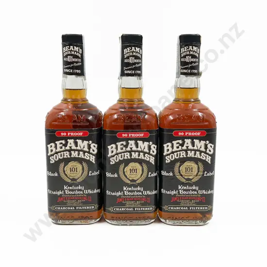 Three 750ml Beams Sour Mash