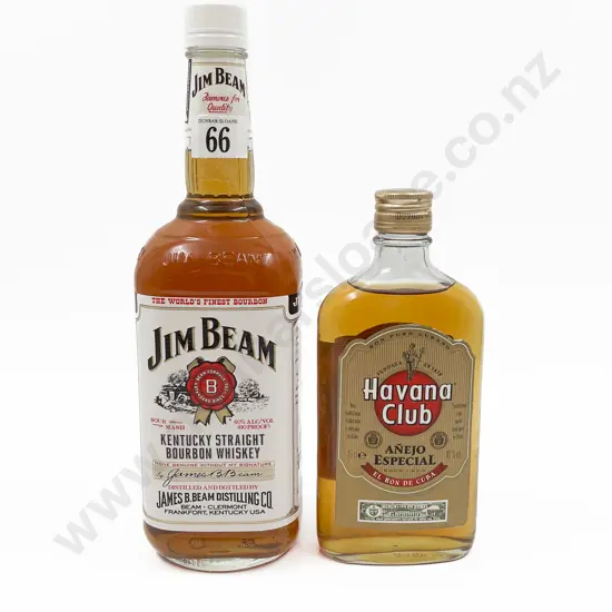 750ml Bottle of Jim Beam Together with 350ml Havana Club Rum