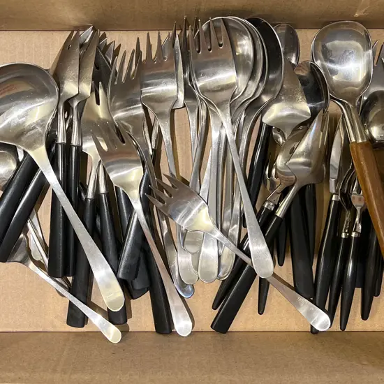 Small Box of Assorted Scandinavian Cutlery Together with Small Quantity of Rosenthal Cutlery