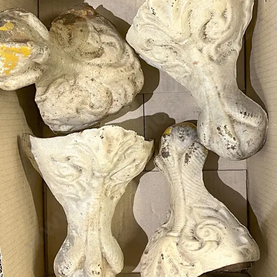 Four Wrought Iron Bathtub Legs