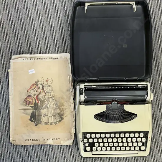 Brother Deluxe 800 Typewriter in Travel Case with Musical Sheet