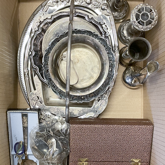 Box of Assorted S/P Including Souvenir Spoons