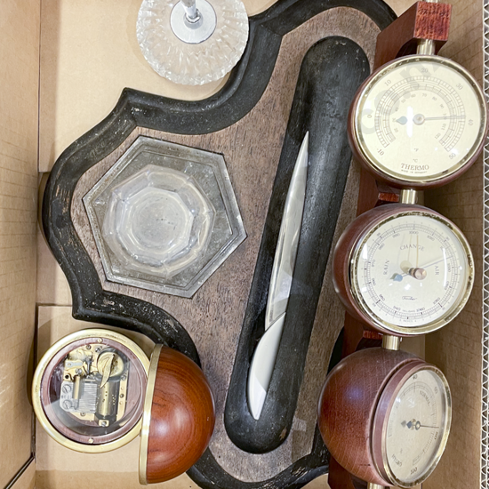 Small Box of Assorted Desk Items