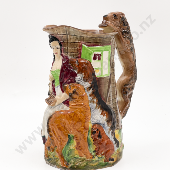 Burleigh Ware Relief Moulded Jug "Old Feeding Time"