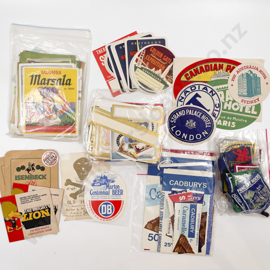 Qty of Assorted Vintage Beer Labels and NZ Patches