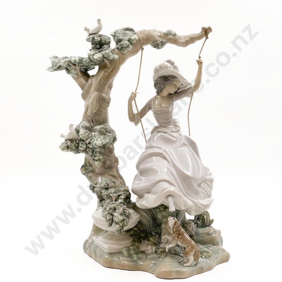 Lladro Girl on Swing
