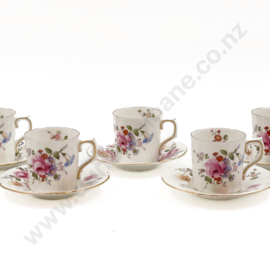 Five RCD Coffee Cans and Saucers