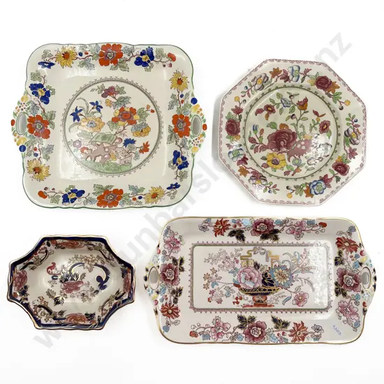 Four Assorted Masons Dishes