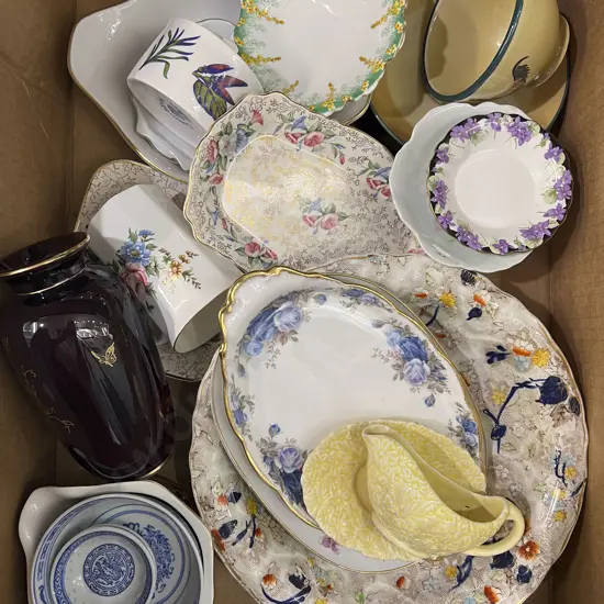 Box of Assorted Fancy China