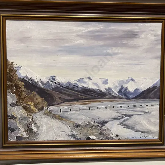 Derrick Way - Bealey Bridge Arthur's Pass - Oil on Board