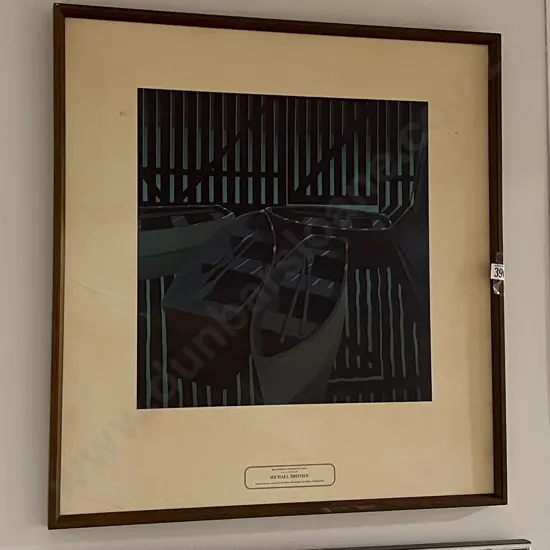 Michael Smither - Boatsheds at Pukekura Park - Reproduction Print