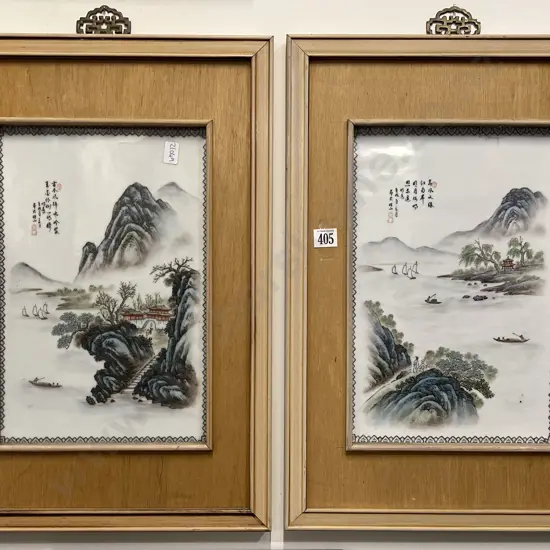 Pair of Asian Tile Works